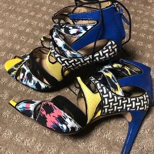 Zara leather high heeled shoes